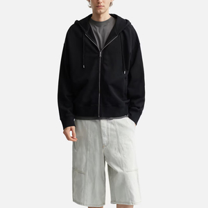 Vente flash : sweat à capuche zippé d'hiver, 100% coton, coupe classique, sweat à capuche décontracté pour homme, poche en polaire, respirant, zippé, chaud - Product Image 1