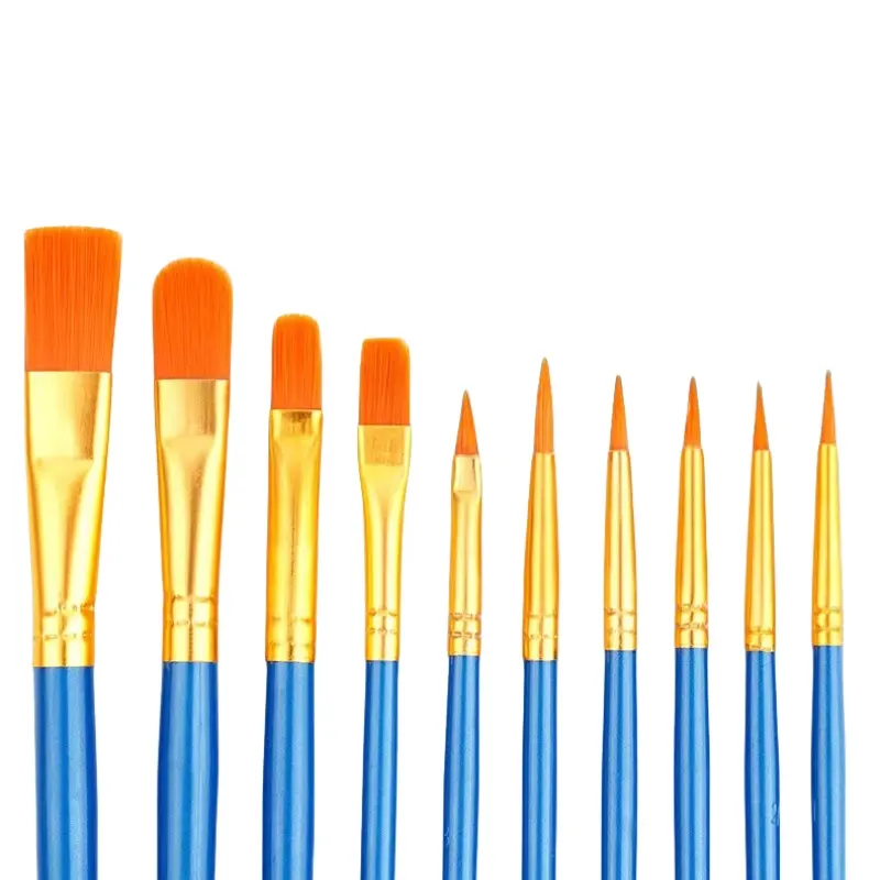 10-piece set of gouache watercolor painting brushes artist acrylic painting oil brush set children's brush set