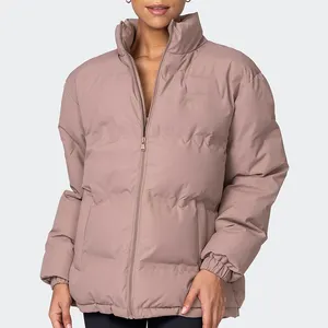 高品質生地ジップアップ冬女性フグジャケット/トップトレンド製品長袖フード付きフグジャケット女性用