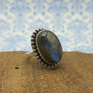 Labradorite Gemstone Beautiful Bohemian Rava Work 925 Sterling Silver Artisan <b>Crafted</b> <b>Ring</b> Labradorite Gemstone <b>Ring</b> - Product Image 6