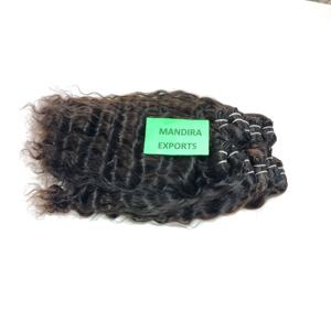 Extensiones de cabello humano indio Remy ondulado cutícula alineada sin procesar al por mayor 100% mechones naturales en bruto - Product Image 5