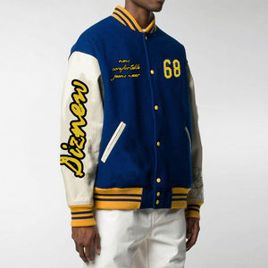 Veste de baseball hip-hop streetwear pour homme, col montant, broderie sur le devant, design 2025 - Product Image 6