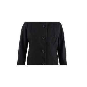 Cappotto Lungo Casual da Donna Nautica con Cappuccio, Collo Alto, Chiusura Doppiopetto, Fodera in Finta Pelliccia e Cashmere, Taglie Forti, Nero - Product Image 2