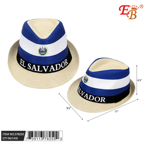 หมวกเฟโดรา EL SALVADOR แบบเรียบและแบบพิมพ์ลาย 96 ชิ้น/กล่อง ผลิตจากผ้าสักหลาดโพลีเอสเตอร์ ตกแต่งด้วยริบบิ้นขนสัตว์ เหมาะสำหรับงานปาร์ตี้ฤดูหนาว ตกปลา และธุรกิจต่างๆ - Product Image 1