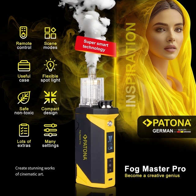 PATONA Fog Master Pro Set Portable Fog Machine Including Accessories and case