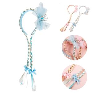 लड़कियों के लिए राजकुमारी जमे हुए विग हेयरबैंड लंबे ब्रेडेड विग हेडबैंड - Product Image 1