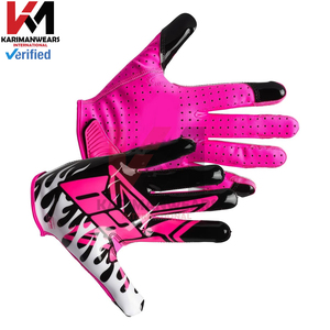 Gants de football américain personnalisés en gros, gants de receveur à haute adhérence pour hommes, femmes et enfants, gants de football américain - Product Image 3