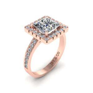 แหวนหมั้นเพชรแบบโบราณสำหรับผู้หญิง925ชุบสีเงินฮาโลฝรั่งเศส - Product Image 3