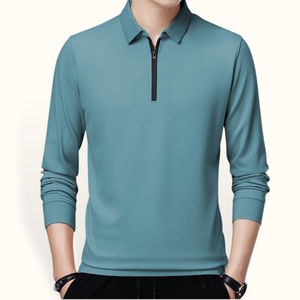 Camisetas de manga larga de alta calidad para hombre, suéter con media cremallera Adelio para hombre - Product Image 3