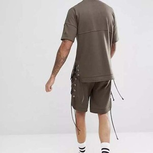 2025 último diseño de ropa de calle nuevo estilo conjunto de pantalones cortos para hombre conjunto de sudor personalizado de alta calidad tendencia hombres conjuntos de pantalones cortos de 2 piezas - Product Image 2