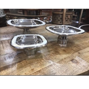 ถาดใส่อาหารสี่เหลี่ยมขัดเงาโลหะฝังฝังมุกทันสมัยออกแบบได้ตามต้องการเป็นมิตรต่อสิ่งแวดล้อมใช้กับเครื่องล้างจานได้ - Product Image 6