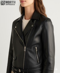 Chaqueta de cuero para mujer/chaqueta de cuero genuino para mujer/chaqueta de cuero real para mujer chaqueta de cuero personalizada - Product Image 4