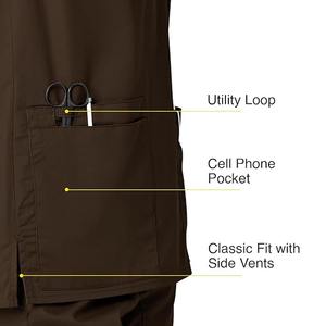 Blouses médicales personnalisées de haute qualité à manches courtes pour médecins et infirmières, unisexe, en toile, vente en gros directe d'usine - Product Image 4