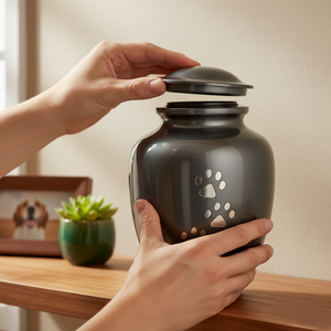 Urnas para mascotas de estilo americano personalizadas al por mayor para perros y gatos urnas de cremación personalizadas para un lugar de descanso amoroso - Product Image 5