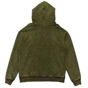 เสื้อฮู้ดซักกรดของผู้ชายเสื้อ100% แบบสวมหัวผ้าฝ้ายฝรั่งเศสเทอร์รี่เปล่าผ้าเช็ดแบบสวมหัวสไตล์วินเทจซีดจาง - Product Image 2