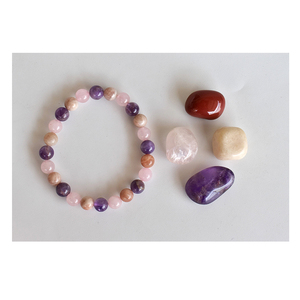 Piedras Naturales Premium Pulimentadas para Conexión con la Tierra, Set de Cristales Curativos, Kit de Cristales para la Intención de DORMIR, Promueve la Relajación, la Tranquilidad y la Bienestar - Product Image 1