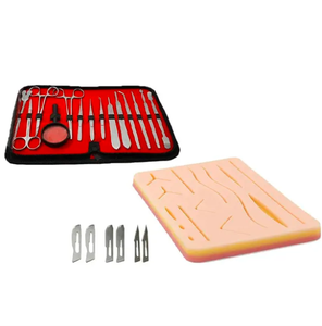 ANAAIF ENTERPRISES - Juego de Instrumentos de Entrenamiento Médico para Estudiantes, Manual, Acero Inoxidable, Certificado CE, Modelo de Práctica, Kits de Sutura - Product Image 2