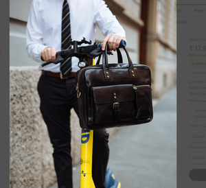 Trendy Leather <b>Briefcase</b>,Black Leather <b>Briefcase</b>, Men Leather <b>Briefcase</b>, Laptop Bag, - Product Image 1