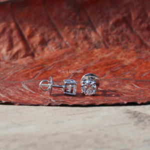 OEM Vente en gros 1.4 Ct Round Cut Lab Grown Diamond Solitaire Stud Boucles d'oreilles Certifié CVD Or Cadeau d'anniversaire - Product Image 6