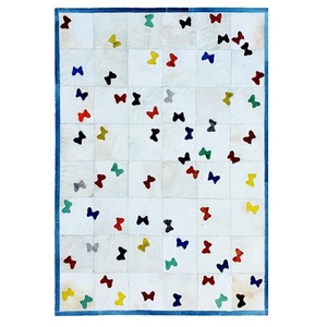 Tapis en cuir de vachette naturel Tapis en cuir de fourrure véritable pour chambre d'enfants Décoration colorée intérieure et extérieure - Product Image 6