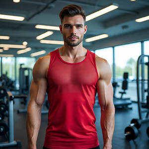 Débardeurs d'été sexy en résille pour hommes, débardeurs de club transparents en résille, coupe ajustée, débardeurs de sport musculaires en résille pour hommes, t-shirts pour hommes - Product Image 6
