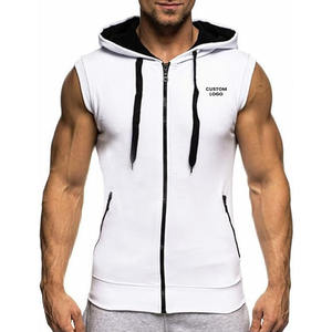 Men's Bodybuilding Sleeveless <b>Hoodie</b> <b>Gym</b> Tank Top Latest Style Fully Customization Men Wear Hoodies - Product Image 5