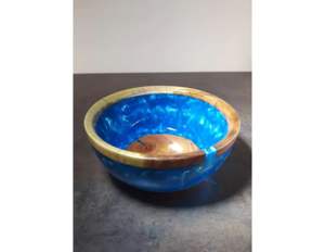 Vente en gros de vaisselle en résine époxy de haute qualité bol de service pour pâtes aux fruits et salade bol de vaisselle décoratif avec motif tourbillon - Product Image 5