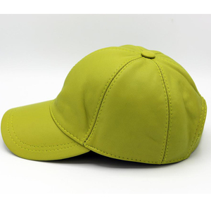 Gorras de béisbol de cuero de loro de lujo con logotipo bordado en 3D diseños personalizados ajuste ajustable sombreros duraderos con estilo - Product Image 3