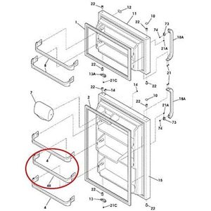 Frigidaire for Kenmore Refrigerator Door <b>Bar</b> Rack 240535201 Model New Plastic Electric <b>Shelf</b> Compatible with Household - Product Image 2