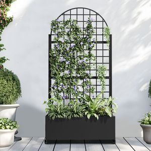 Galvanised Raised <b>Planter</b> Box with Legs Outdoor Standing Elevated Garden Bed on Wheels <b>for</b> <b>Vegetables</b> - Product Image 6