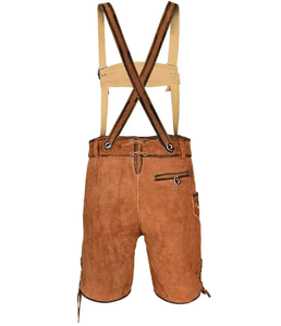 Short en cuir allemand Hommes Bavarois Allemand Lederhosen Authentique Short en cuir de haute qualité Short en cuir pour hommes - Product Image 5