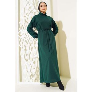 เดรสคอเต่าครึ่งเอวสีมรกต - Product Image 2