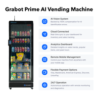 Distributeur automatique intelligent Grabot AI, ventes automatisées 24h/24 et 7j/7, gestion cloud, paiement sans contact, distributeur automatique intelligent combiné AI