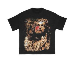 Camiseta gráfica Vintage lavada con ácido de alta calidad para hombres de peso pesado de gran tamaño con patrón de impresión Digital personalizado - Product Image 2