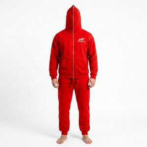 2026 Custom logo High Quality Men's Full <b>Zip</b>-Up Hoodie Sweatpants Tracksuits Polyester/Nylon 420gsm Winter Anti-Bacterial - Product Image 3