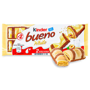 Kinder Bueno Chocolate Blanco 39g x 30 Barras Paquete a Granel Importado de Europa, Barra de Chocolate con Crema de Avellanas, Dulce - Product Image 3