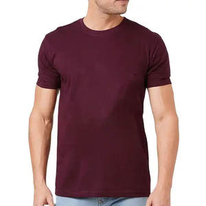 Camiseta de Cuello Redondo para Hombre, 100% Algodón, Alta Calidad, Etiqueta Privada, Camiseta Básica - Product Image 1