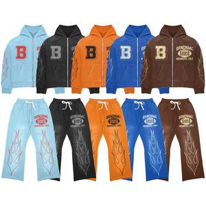 Survêtements d'hiver unisexe à imprimé bleu ciel personnalisé Soft Shell 100% coton grande taille respirant-Vente en gros - Product Image 1