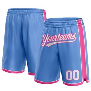 Industrie Direct Engro Sportswear Basketball <b>Shorts</b> Custom Light Blue White-<b>Pink</b> Authentic Basketball <b>Shorts</b> - Product Image 1