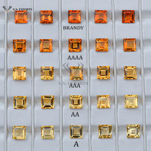 Nouveau Stock 5mm Citrine Naturelle Coupe Carrée Pierres Précieuses En Vrac En Gros Bijoux En Citrine À Facettes Au Meilleur Prix D'usine En Ligne 2025 - Product Image 1