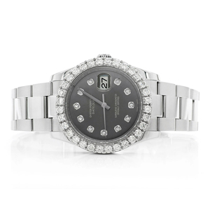 Montre de mode en quartz moissanite avec cadran en verre, boîtier octogonal, cadran à chiffres romains, édition limitée, bracelet unisexe en acier inoxydable - Meilleure vente - Product Image 1