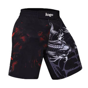 OEM profesional personalizado MMA pantalones cortos al por mayor negro rojo desgaste de las artes marciales - Product Image 5