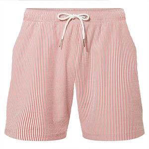 Men's Best Quality Swim <b>Shorts</b> Solid Pattern Casual Style V-Back Pocket Trunks with Drawstrings Closure and Embroidered Logo - Product Image 1