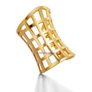 Anneaux de serviette de table de mariage de luxe de haute qualité en aluminium moulé plaqué or de qualité supérieure, feuilles de Ginkgo, design indien - Product Image 5