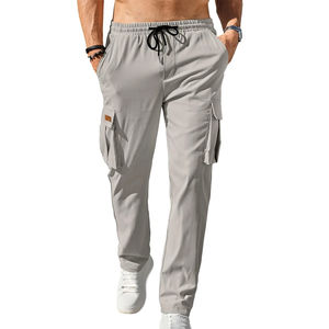 Pantalones Cargo para Hombre de Calidad Superior, Tela Transpirable, Color Sólido, Cintura Media - Pantalones Cargo Personalizables de Moda al por Mayor - Product Image 1