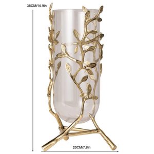 2026 Shiny Nautical Iron Flower Vase Ideal for Coastal Homes Adds Ocean Charm to Living Room <b>Shelf</b> Tabletop or Mantel Display - Product Image 2