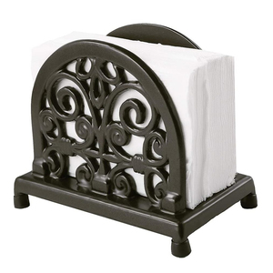 Porte-serviettes carré en aluminium pour table à manger avec rangement pour mouchoirs et anneaux à serviettes - Décoration de fête écologique - Product Image 2