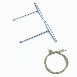 Kit de fils à scier Gigli de qualité supérieure avec poignées, en acier inoxydable, pour la chirurgie orthopédique, la coupe osseuse, réutilisable, outils médicaux pour traumatismes, CE ISO - Product Image 1