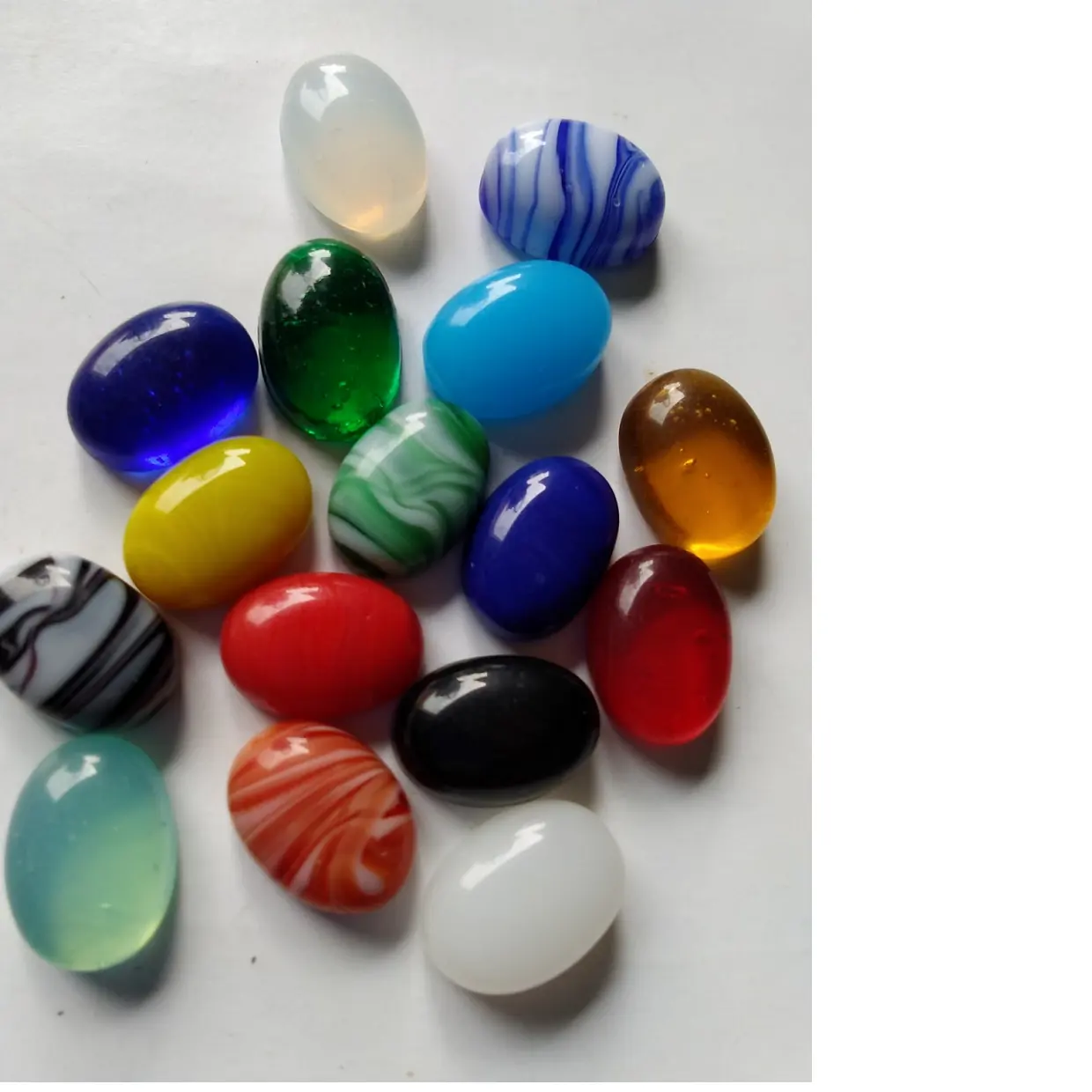 custom made glass cabochons suitable for use in finger ring mold and for necklace molds available in an assortment of sizes