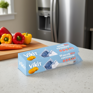 Ensemble de 18 sacs de congélation transparents VIKIT 23x27 cm à ouverture et fermeture pour Virinnova - Product Image 3